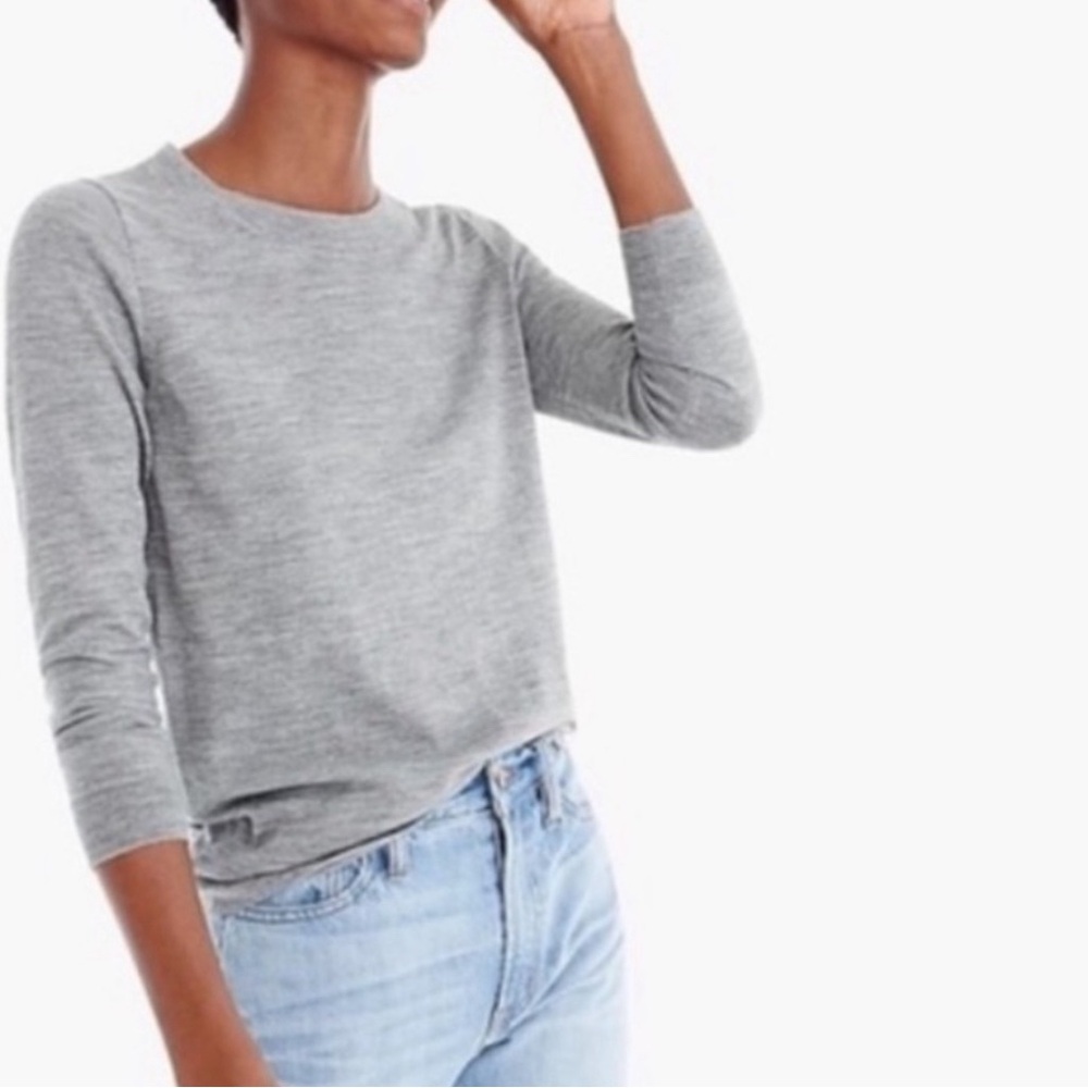 J crew merino wool crew neck sweater